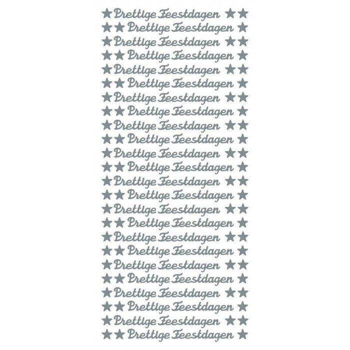 Sticker Prettige Feestdagen Klein zilver