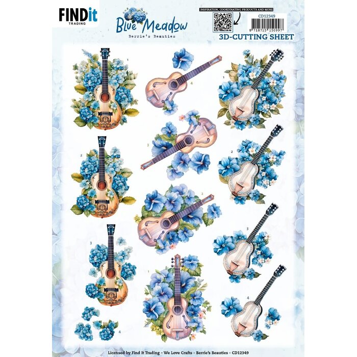 3D Cutting Sheet - Berries Beauties - Blue Meadow