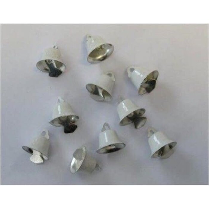 Metalen klokjes bel  wit per zakje