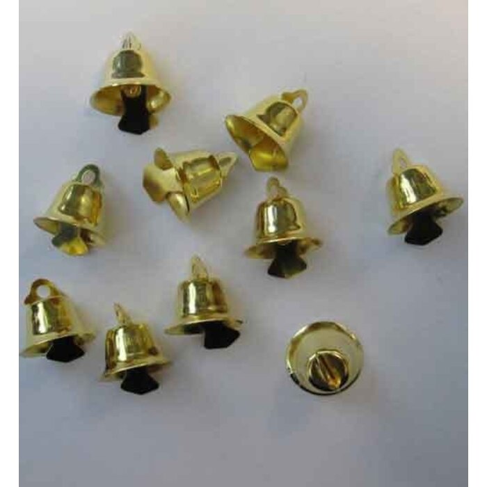 Metalen klokjes bel  goud messing per zakje