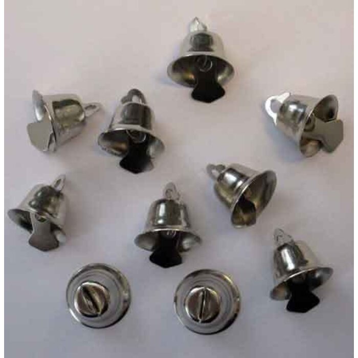 Metalen klokjes bel  zilver per zakje