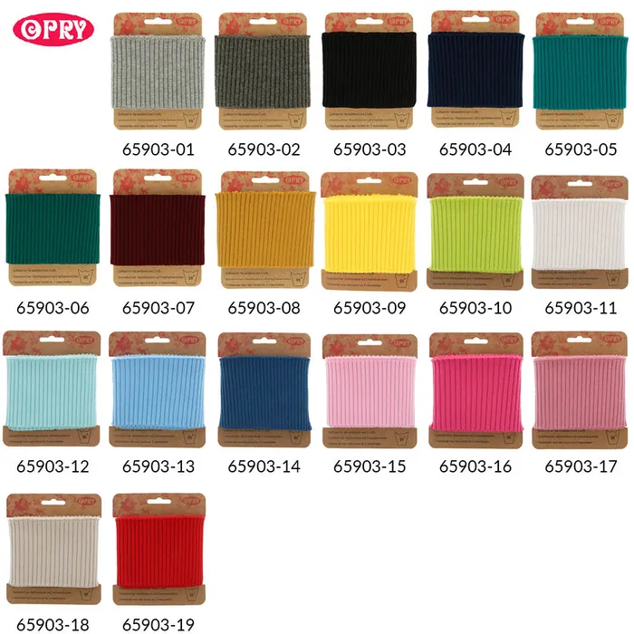 Opry boord en manchetten elastisch 70mm - 1,1m