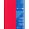 BORDUURSTOF AIDA 14 COUNT - RED - RTO