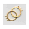 Metal Ring, goud (mat) 1 open & 1 dicht 3 oogjes, 20mm