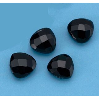Facetgeslepen Kralen Heart- 13mm - Opaque Zwart