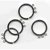 Metal Ring, zilver (mat) 1 open & 1 dicht 3 oogjes, 20mm