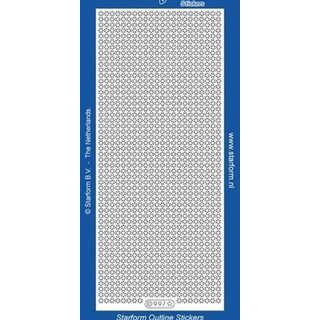 Stickers, kerst sterretjes, los, zilver, klein