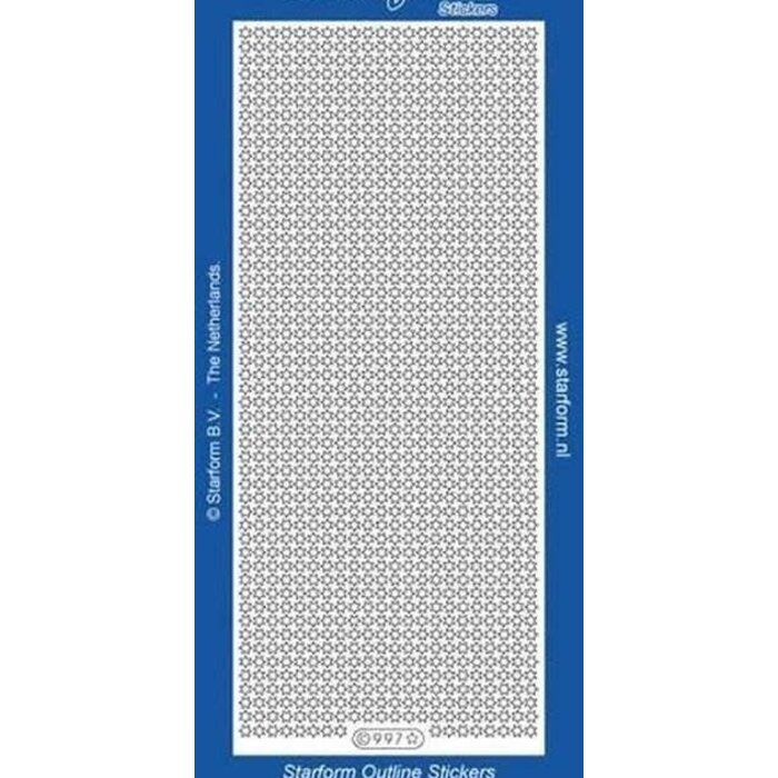 Stickers, kerst sterretjes, los, zilver, klein