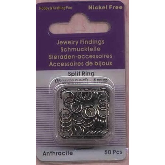 Split Ringen - Gehard - antraciet - 6mm