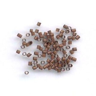 Doosje knijpkralen (100) antiek koper 2x1.5mm