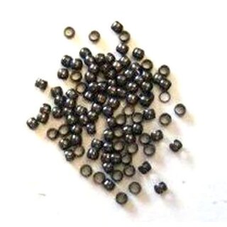 Ronde Knijpkralen Antraciet 100 Stuks 2.5mm