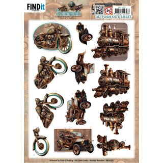3D Pushout Sheet - Berries Beauties - Steampunk - Vehicles