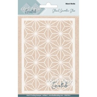 Card Deco Essentials - Mixed Media Stencil - Geometric Stars