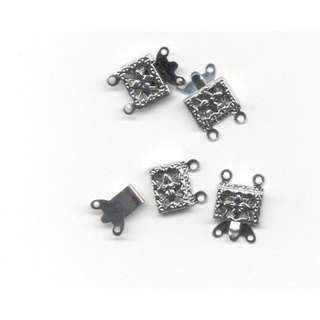 Sieraden sluiting clasp 2 rij 7x10mm