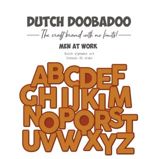 Stencil - DDBD - Men at Work - Dutch alphabet art - 26 pcs