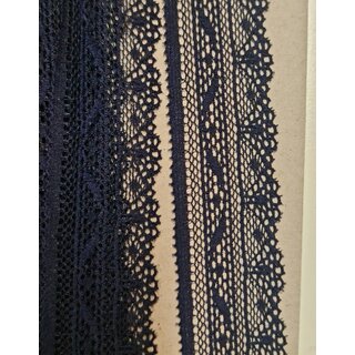 Kant donker blauw 30mm per meter (elastisch)
