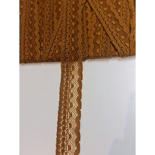 Kant elastisch cognac bruin 25mm per meter