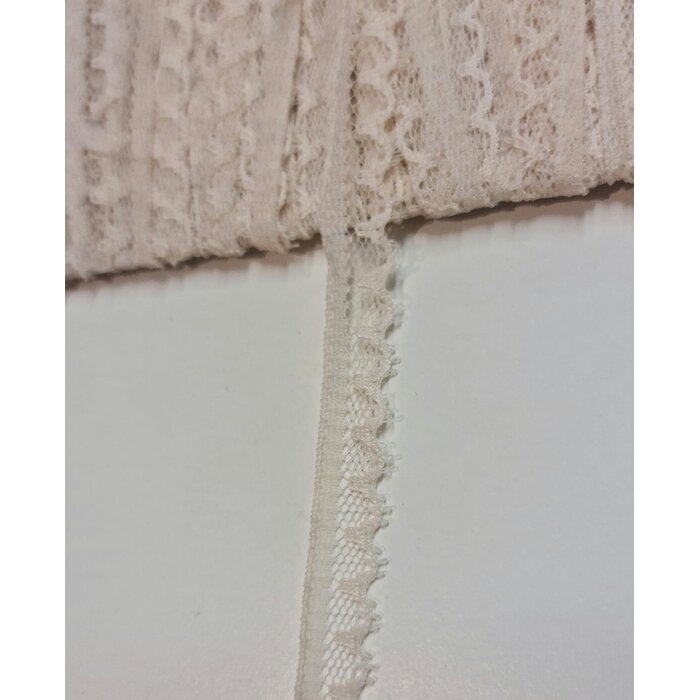 Kant smal off white licht peach 11mm per meter