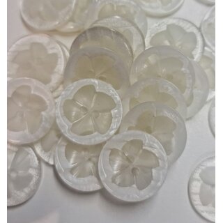 Knoop bloem melk wit transparant dun 20mm