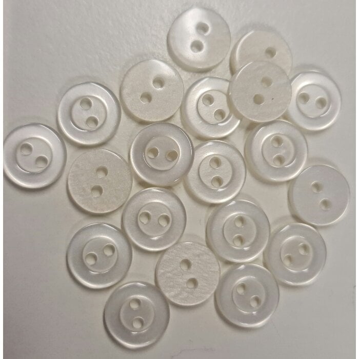 Knoop klein overhemd transparant 11mm