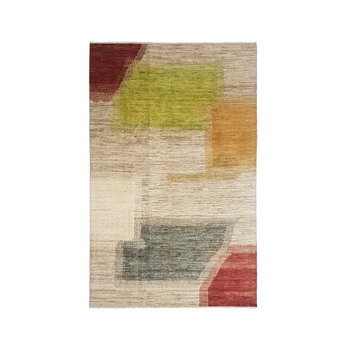 Hand knotted 9'77x6'46 Modern Art Deco Wool Rug 298x197cm Abstract Carpet multi Hand knotted 9'77x6'46 Modern Art Deco Wool Rug 298x197cm Abstract Carpet multi
