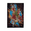 ZARGAR RUGS Hand knotted 9'74x6'56 Modern Art Deco Wool Rug Abstract Carpet multii color