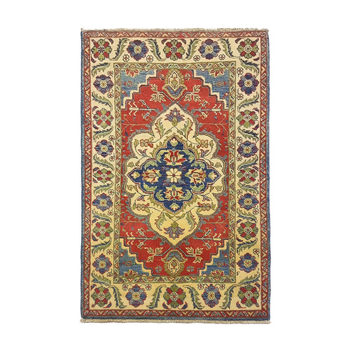 Geometric Wool Rug Tribal 4'79x3'05 Hand knotted carpet Royal kazak Geometric Wool Rug Tribal 4'79x3'05 Hand knotted carpet Royal kazak