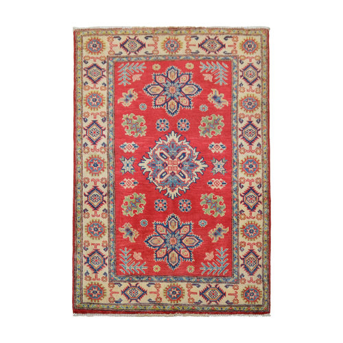 Handgeknoopt Royal Rood kazak tapijt 146x99 cm vloerkleed Traditional Handgeknoopt Royal Rood kazak tapijt 146x99 cm vloerkleed Traditional