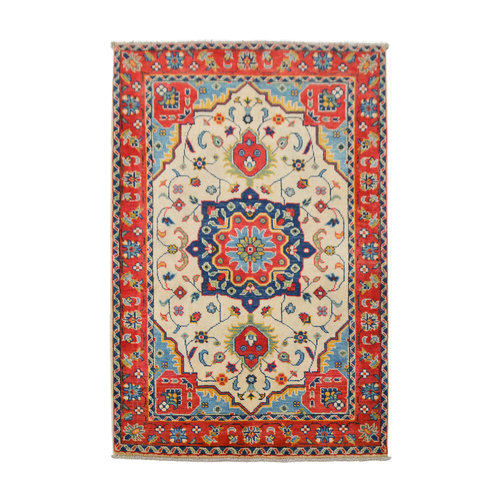 Quality Geometric Wool Rug Tribal 4'88x3'31 Hand knotted carpet Royal kazak Quality Geometric Wool Rug Tribal 4'88x3'31 Hand knotted carpet Royal kazak