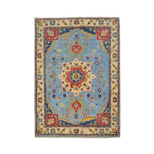 Quality Geometric Wool Rug Tribal 5'05x3'34 Hand knotted carpet Royal kazak Quality Geometric Wool Rug Tribal 5'05x3'34 Hand knotted carpet Royal kazak