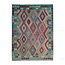 ZARGAR RUGS 7'87X5'90 Geometric Hand woven wool kilim Carpet Kelim Rug 240X180 cm