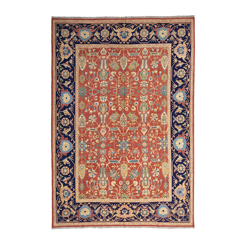 Rood Handgeweven Sumak Kelim 410X302 cm Rood Handgeweven Sumak Kelim 410X302 cm