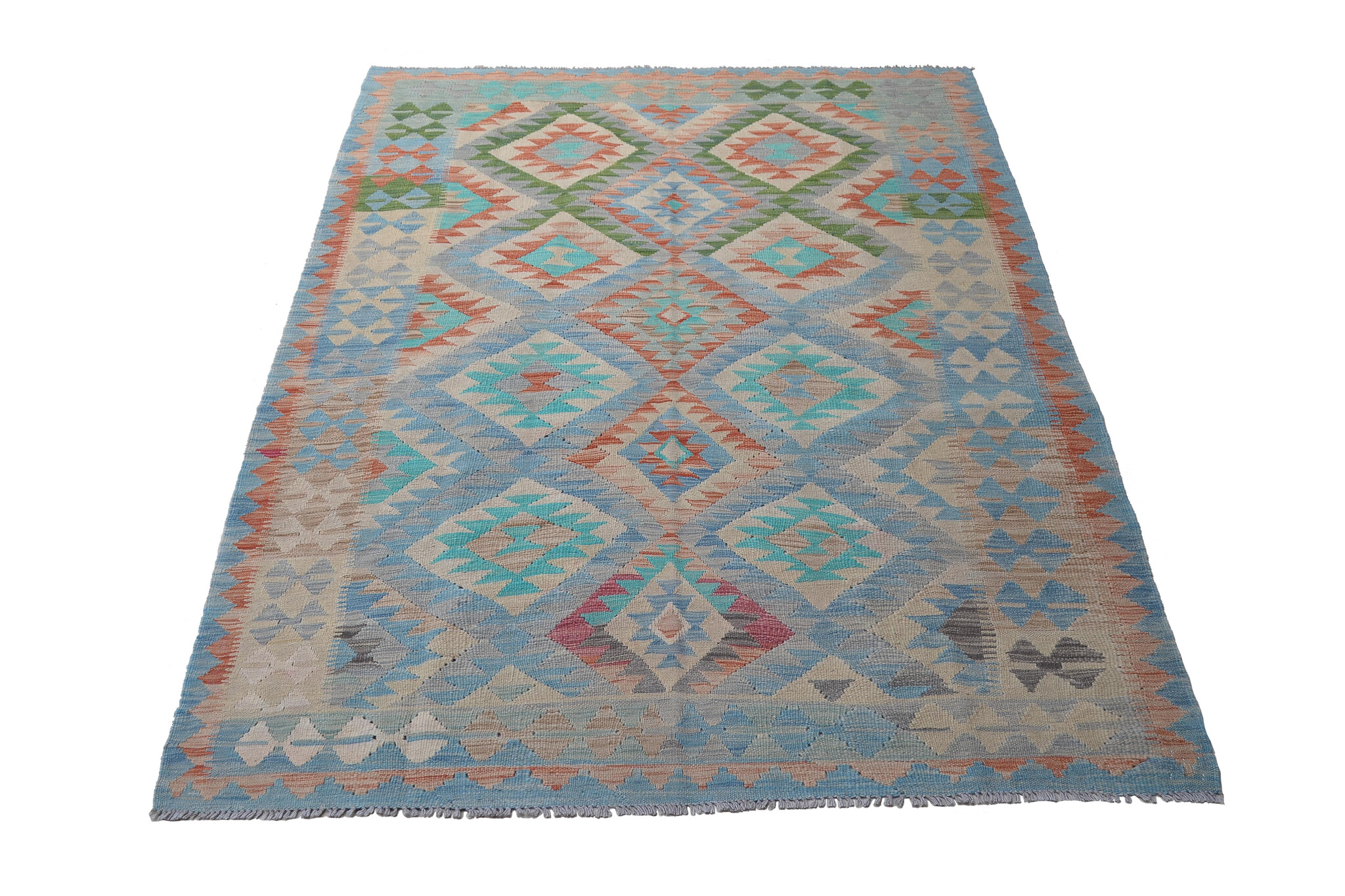 Traditional Hand Woven Wool Kilim 7 64x5 38 Carpet Rug 233x164 Cm Zargar Rugs