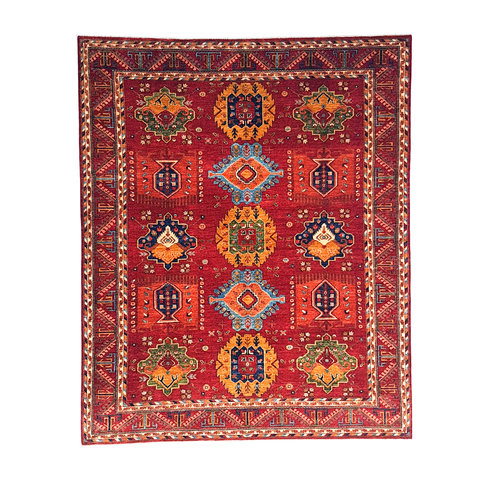 (9'8 x 8'2) feet super fine oriental kazak rug 301x252 cm (9'8 x 8'2) feet super fine oriental kazak rug 301x252 cm