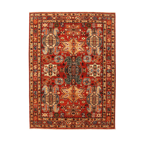 Hand knotted 7'8x5'7 super fine oriental kazak rug 238x174 cm Abstract Carpet Hand knotted 7'8x5'7 super fine oriental kazak rug 238x174 cm Abstract Carpet