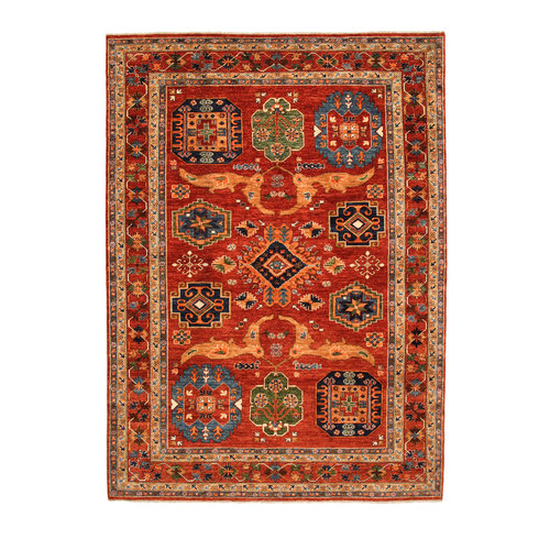 Hand knotted 9'4x6'8 super fine oriental kazak rug 288x208 cm Abstract Carpet Hand knotted 9'4x6'8 super fine oriental kazak rug 288x208 cm Abstract Carpet