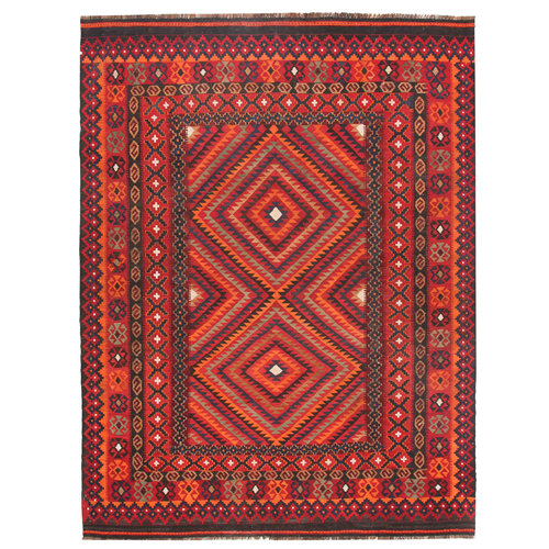 8'11x6'9 Handwoven Afghan Tribal Kilim Rug Wool Kelim Carpet 8'11x6'9 Handwoven Afghan Tribal Kilim Rug Wool Kelim Carpet