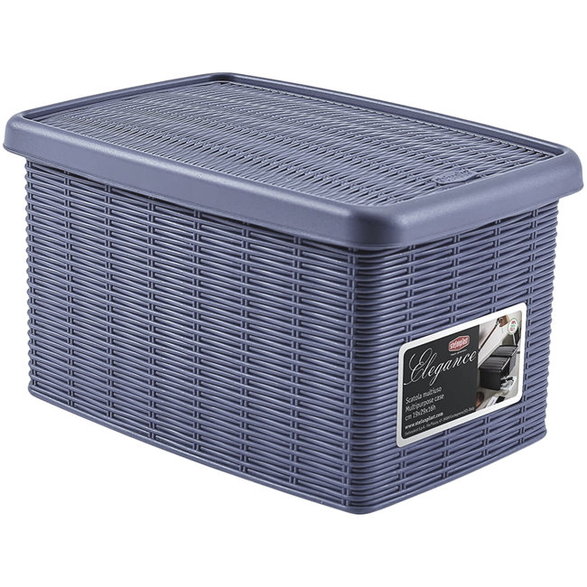 Opbergbox Elegance 5,5L - Rattan Opbergdoos - Blauw