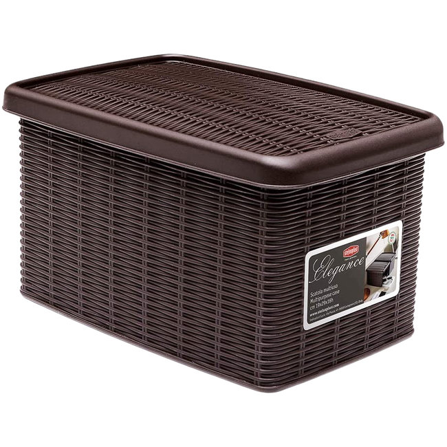 Opbergbox Elegance 5,5L - Rattan Opbergdoos - Bruin