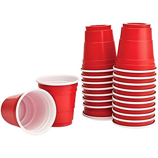 Red Shot Cups  59ml - Party Cups - Shotglazen - 20 Stuks