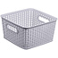 Gondol Opbergmand Rattan 4,5L - Mand - Vierkant - Grijs