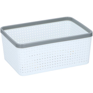 Boxbi Opbergmand Rattan 5,0L - Mand - Rechthoek - Wit