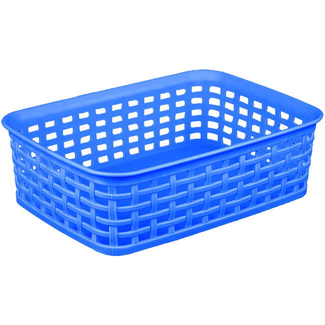 Opbergmand Rattan 1,1L - Mand - Rechthoek - Blauw