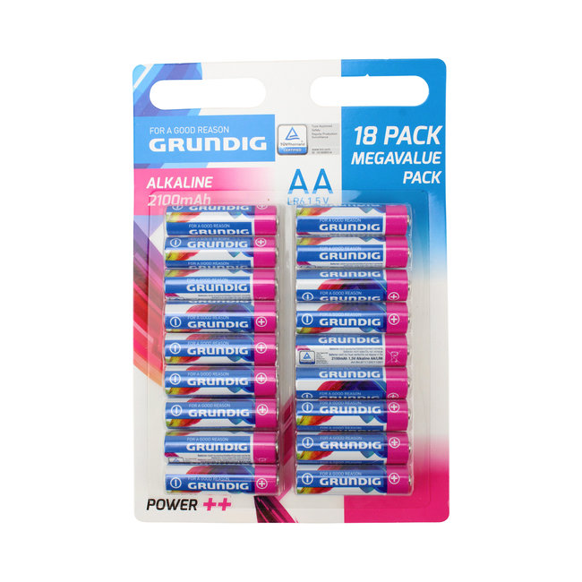 Alkaline Batterijen Power++ AA/LR6 - 1.5V - 2100mAh - 18 stuks