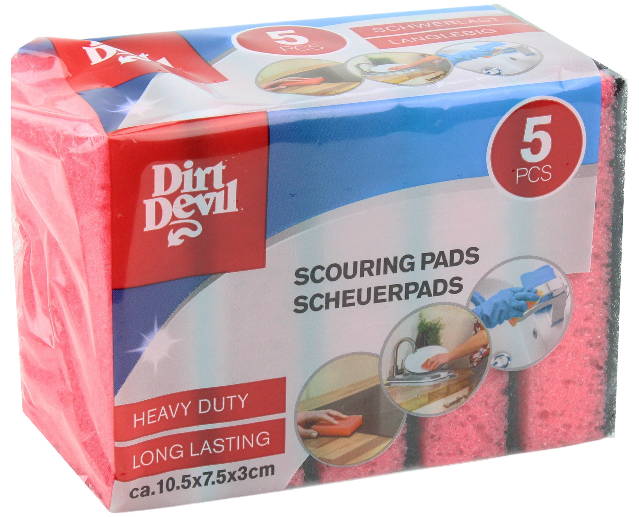 verantwoordelijkheid Briljant drinken Dirt Devil Schuurspons Premium - Heavy Duty - Scouring Pads - 5 Stuks -  Bestdeals.nl