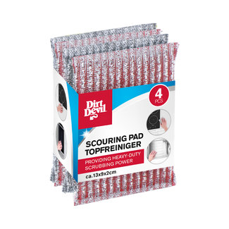 Dirt Devil Schuurspons RVS - Heavy Duty - Scouring Pads - 13x9x2 cm - 4 Stuks