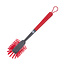 Dirt Devil Afwasborstel met Schraprand - Vaatwasborstel - Anti-Sliphandvat - 32x7,5x7,5 cm - Grijs/Rood