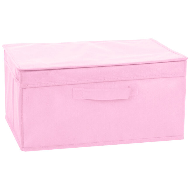 Opbergdoos Textiel 22L - Opbergbox - 39x29x19 cm - Roze