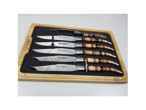 Laguiole en Aubrac Laguiole en Aubrac steakmes 11,5 cm woodstock 6 stuks