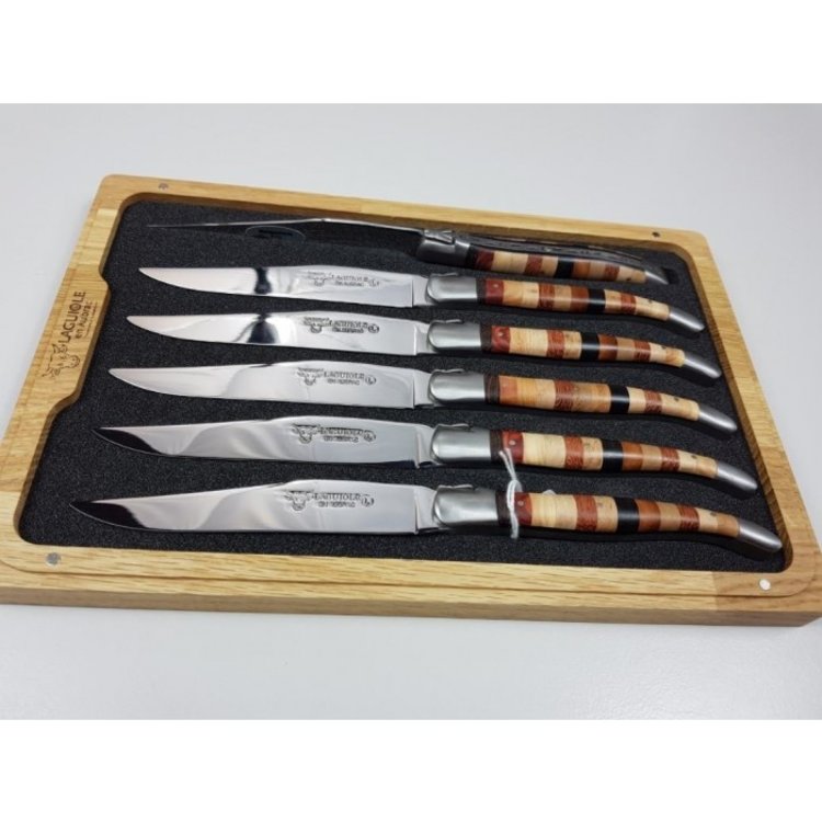 Laguiole en Aubrac Laguiole en Aubrac steakmes 11,5 cm woodstock 6 stuks